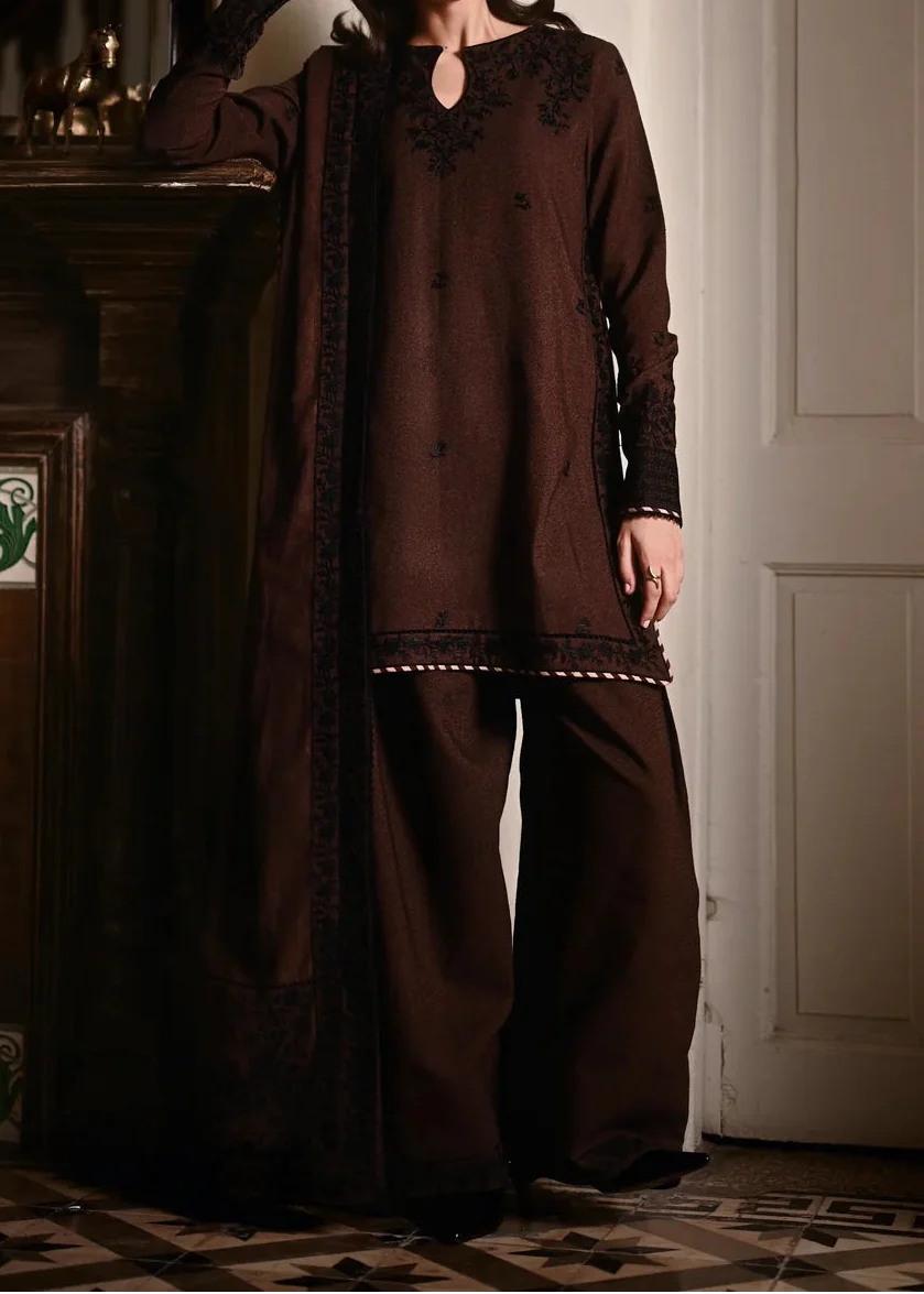 Grace W931-Embroidered 3pc Marina Dress With Embroidered Marina Shawl.