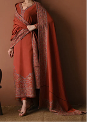 Grace W975-Embroidered 3pc Marina Dress With Embroidered Marina Shawl.