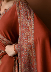 Grace W975-Embroidered 3pc Marina Dress With Embroidered Marina Shawl.