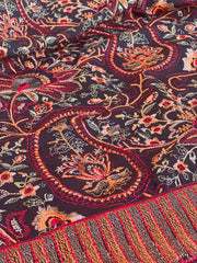 Sarinnah D13 Black - Formal heavy Embroidered Karandi Shawl