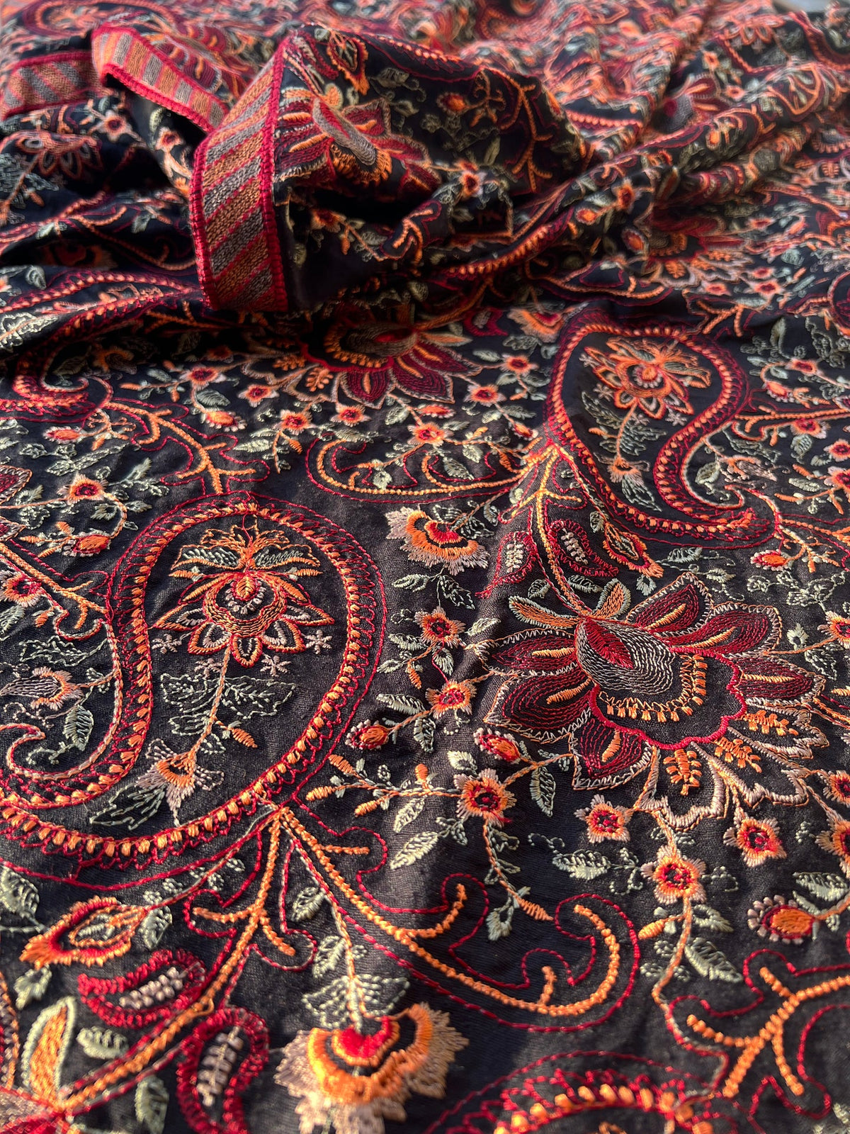 Grace 07 Black-Formal Heavy Embroidered Karandi shawl