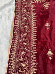 Sarinnah Premium 86-Embroided Fine quality Velvet shawl.