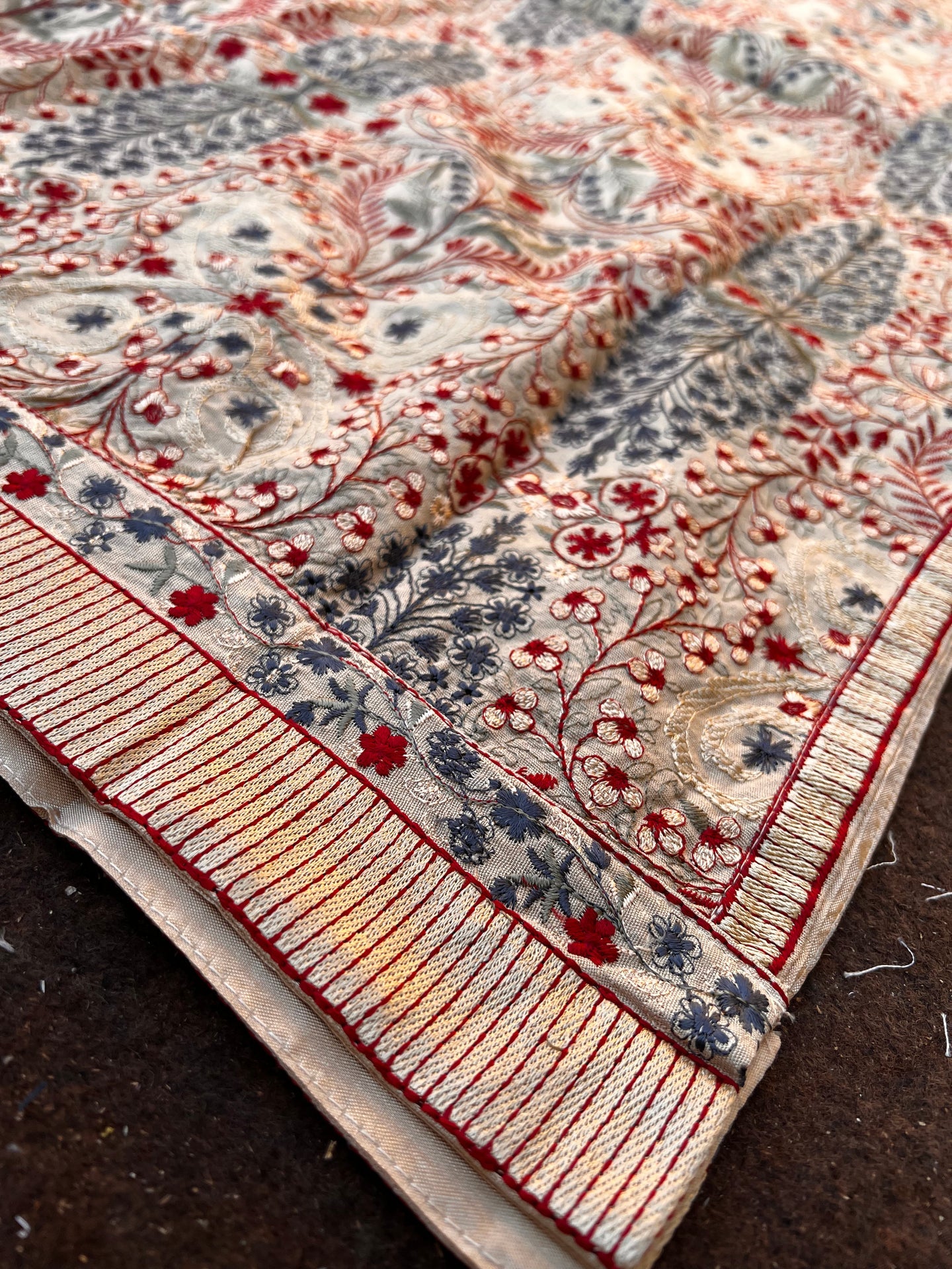 Sarinnah Premium D44-Luxury Formal Heavy Embroidered Karandi Shawl.