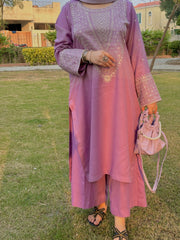 Grace Z-(W798) - Stitched Embroidered 2pc Marina Dress
