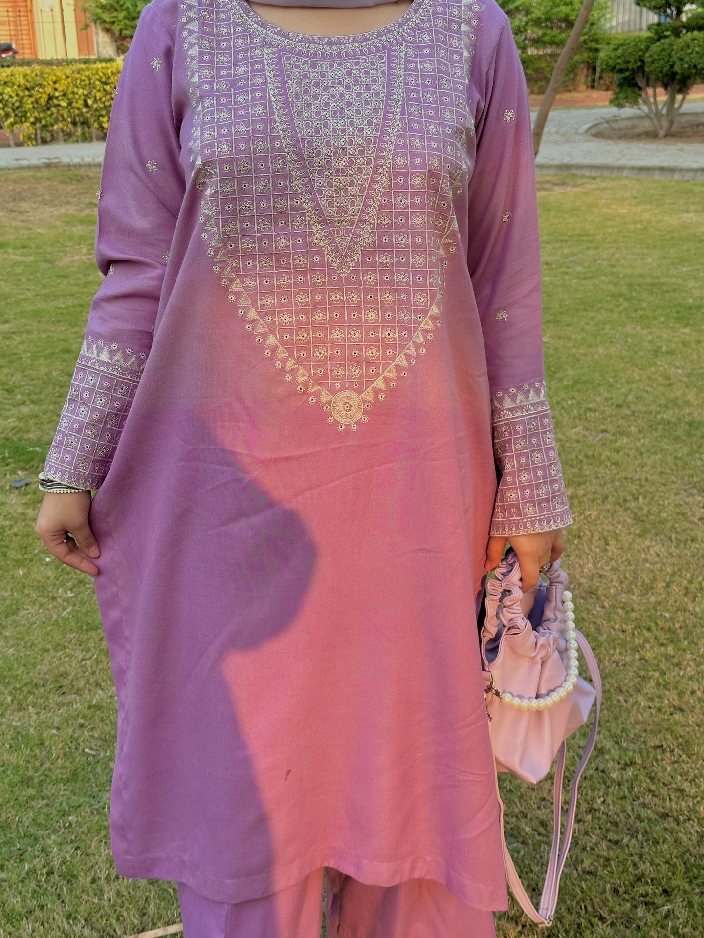 Grace W798-Embroidered 2pc Marina Dress