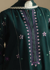 Grace W930-Embroidered 3pc Marina Dress With Printed Shawl.