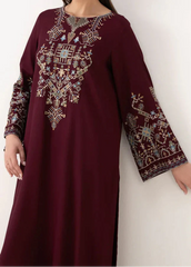 Grace Z-(W889) - Stitched Embroidered 2pc Marina Dress.