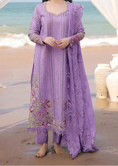Grace W887-Embroidered 3pc Chikankari Marina Dress With Embroidered Chiffon Dupatta.