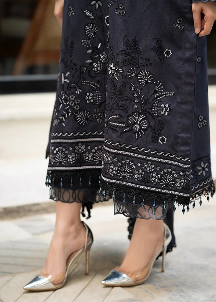 Grace W828-Embroidered 3pc Marina Dress With Printed Shawl.