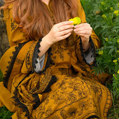 Grace S1322-Embroidered 3pc Lawn Dress With Printed Lawn Dupatta.