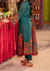 Grace W882 - Digital Printed 3pc Karandi Dress With Digital Printed Karandi Shawl.