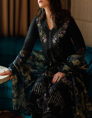 Grace S1251-Embroidered Sequence 3pc CUTWORK Lawn Dress With Printed Munar Dupatta.