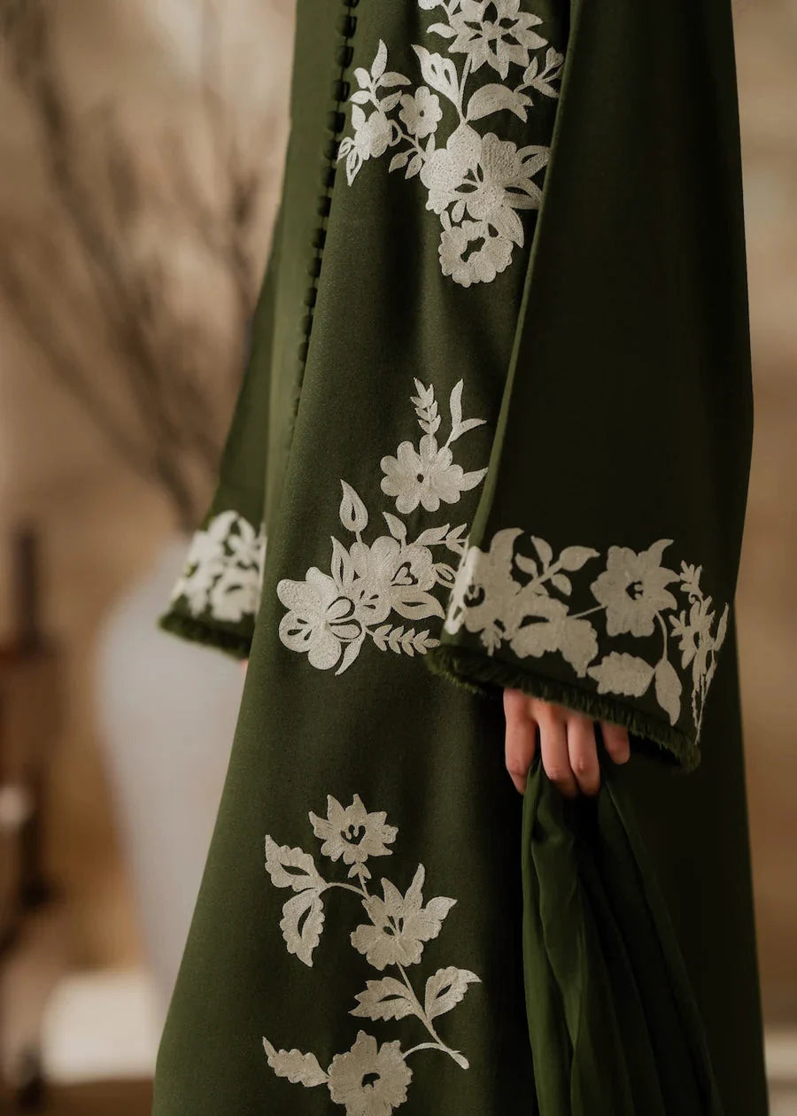 Grace W891-Embroidered 3pc Marina Dress With Dyed Chiffon Dupatta.