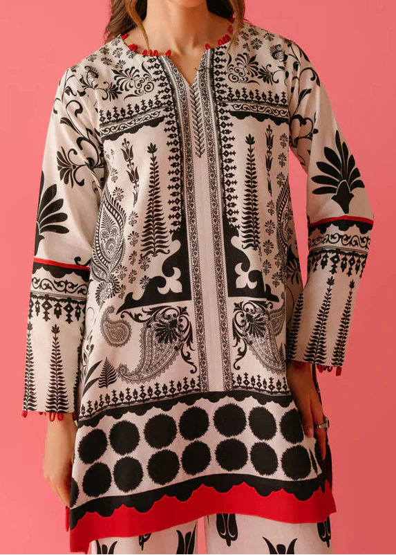 Grace W961- Digital Printed 2pc Karandi Dress.