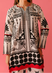 Grace W961- Digital Printed 2pc Karandi Dress.