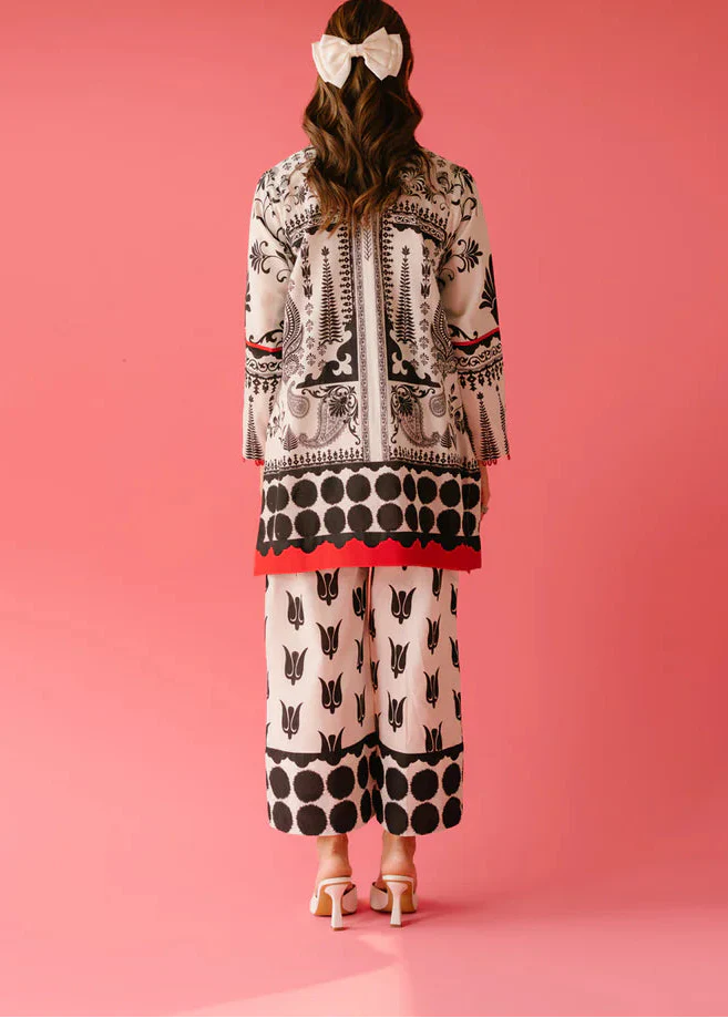 Grace W961- Digital Printed 2pc Karandi Dress.