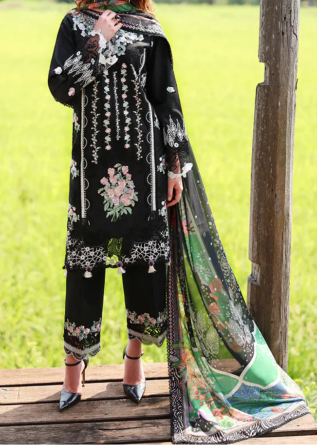 Grace S1481 - Embroidered 3pc Lawn Dress With Printed Lawn Dupatta.