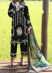 Grace S1481 - Embroidered 3pc Lawn Dress With Printed Lawn Dupatta.