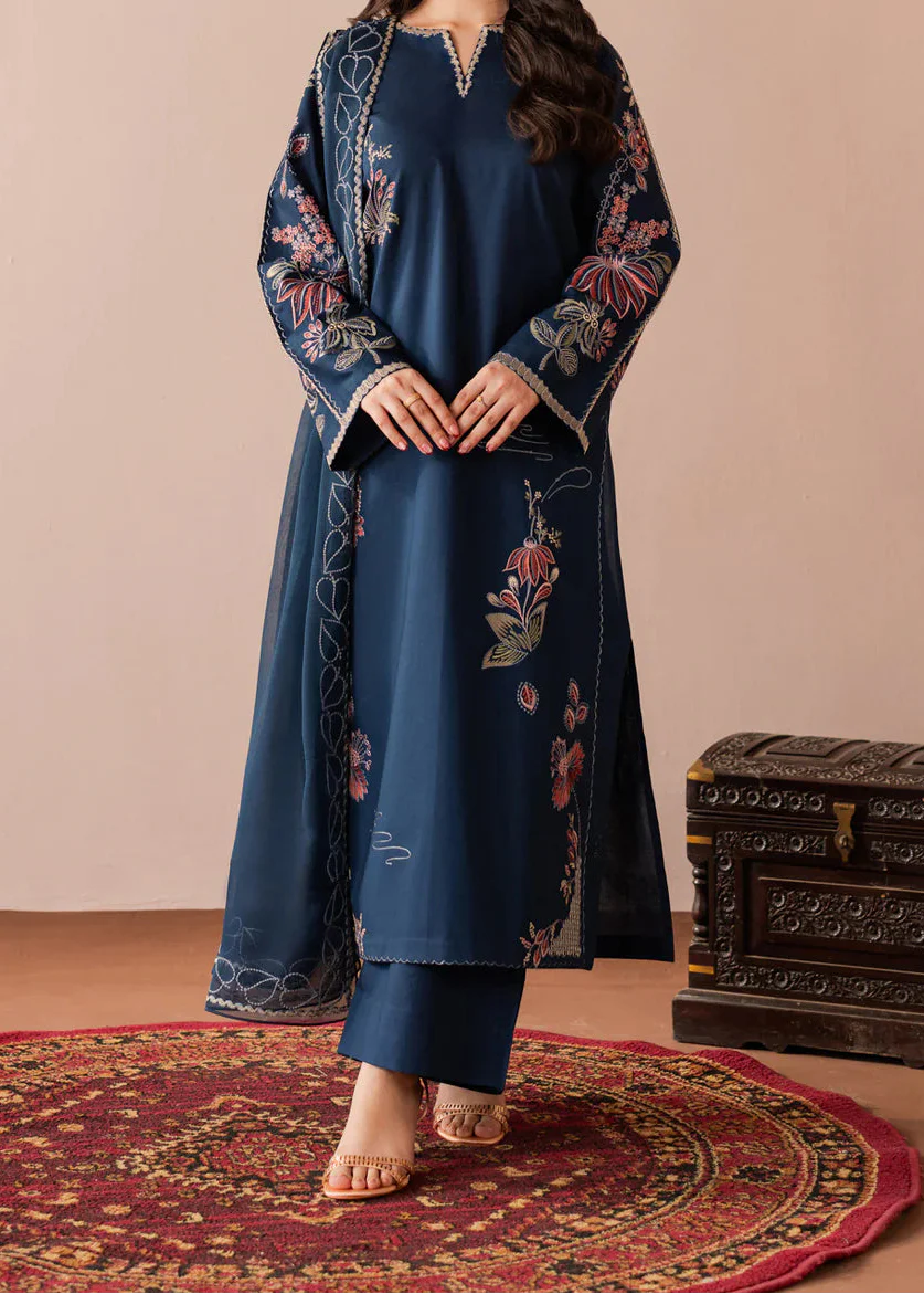 Grace S1531 - Embroidered 3pc Lawn Dress With Embroidered Chiffon Dupatta.