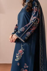 Grace W1028-Embroidered 3pc Marina Dress With Embroidered Chiffon  Dupatta.
