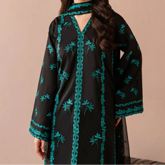 Grace S1439-Embroidered 3pc Lawn Dress With Embroidered Chiffon Dupatta.