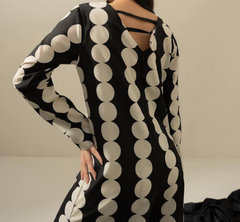 Grace W282- Printed 2pc  soft crepe dress