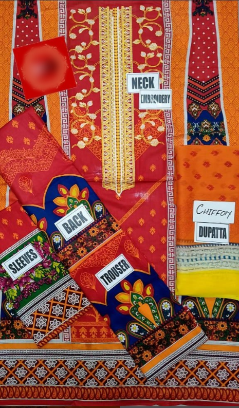 Grace W670- Embroidered 2pc linen dress