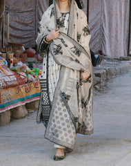 Grace S693-Embroidered 3pc lawn dress with Embroidered Organza dupatta.