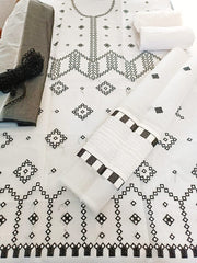 Grace W23-Embroidered 3pc organza dress with organza embroidered duppata.