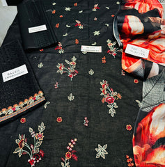 Grace S916-Embroidered 3PC CHIKANKARI Lawn Dress With Printed Munar Dupatta.