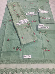 Grace S876-Embroidered 3pc Lawn Dress with Embroidered Munar Dupatta.