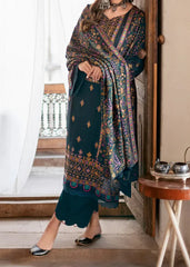 Grace Z-(W531)- Stitched Embroidered 3pc marina dress with Embroidered Marina shawl.