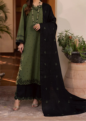 Grace Z-(S1393) - Stitched Embroidered 3pc Lawn Dress With Embroidered Chiffon Dupatta.