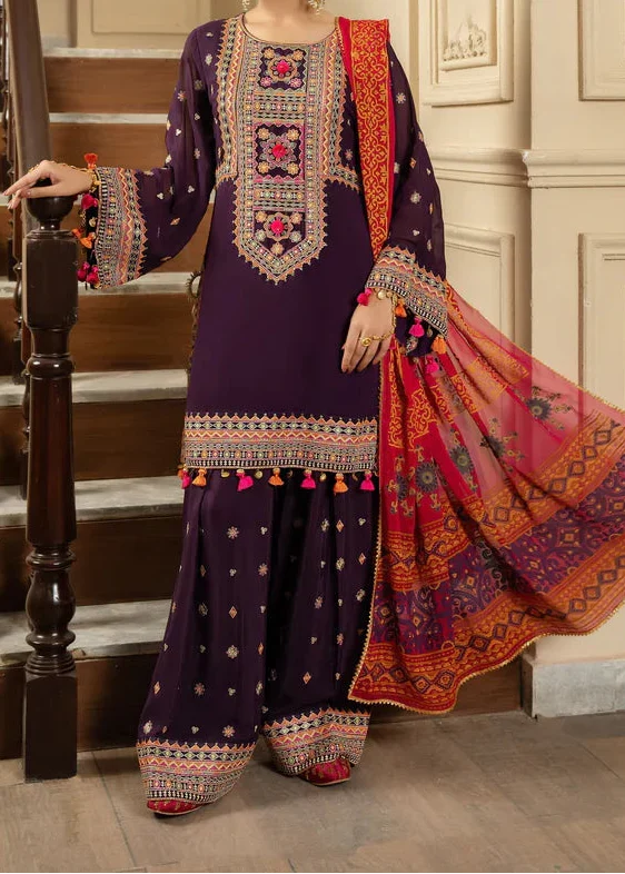 Grace Z-(S1346 )- Stitched Embroidered 3pc Lawn Dress With Printed Lawn Dupatta.