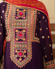 Grace Z-(S1346 )- Stitched Embroidered 3pc Lawn Dress With Printed Lawn Dupatta.