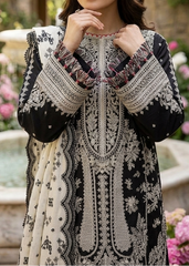 Grace S1147-Embroidered 3pc Lawn Dress With Embroidered Munar Net Dupatta.