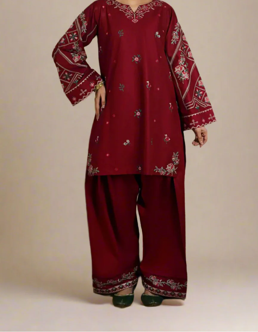 Grace S1184-Embroidered 2pc Lawn Dress