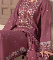 Grace S1281-Embroidered 3pc Lawn Dress With Embroidered Chiffon Dupatta