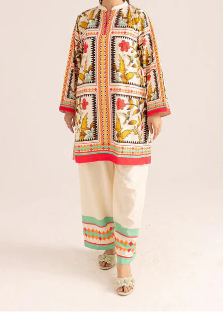Grace W946- Digital Printed 2pc Karandi Dress.