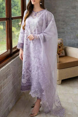 Grace S735-Digital Printed 3pc Lawn dress with Embroidered Organza dupatta.