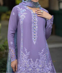 Grace S1113-Embroidered 3pc CHIKANKARI Lawn dress with Printed Munar Dupatta.