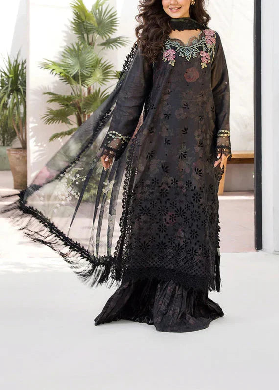Grace S1110-Embroidered 3pc CHIKANKARI Lawn dress with Printed Munar Dupatta.