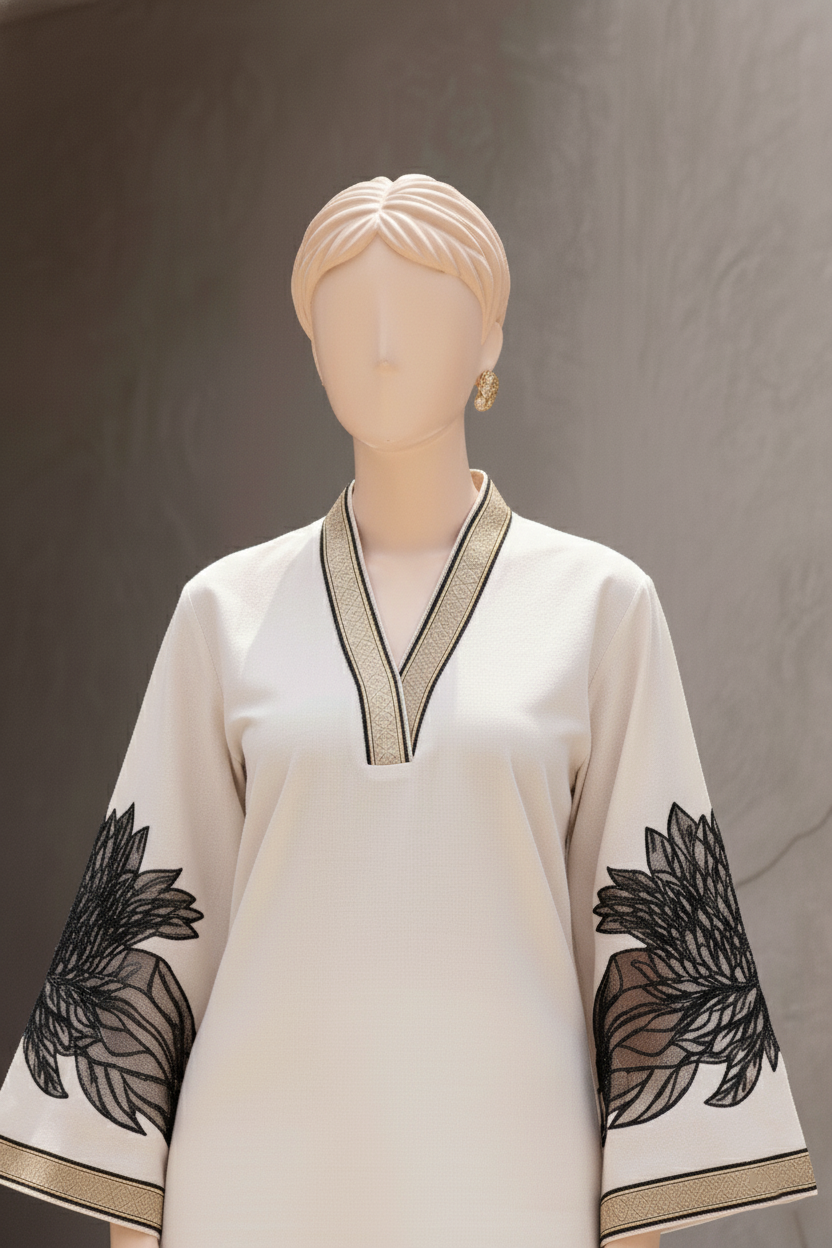 Grace W514-Embroidered 2Pc marina Dress.