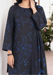 Grace W909 - Digital Printed 3pc Karandi Dress With Digital Printed Karandi Shawl.