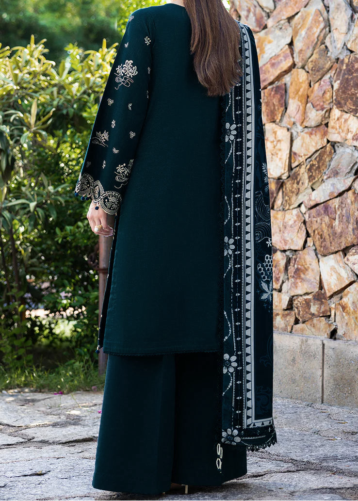 Grace W981-Embroidered 3pc Marina Dress With Printed Shawl.