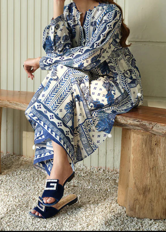 Grace W723 - Digital Printed 3pc Silk dress With Digital Printed Silk dupatta.