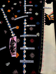 Grace W123 -Embroidered 3pc marina dress with printed shawl.