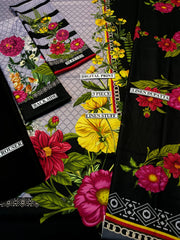 Grace W257- Digital Printed 3pc linen dress with Printed Linen dupatta.