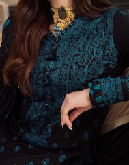 Grace W382- Embroidered 2pc Linen dress