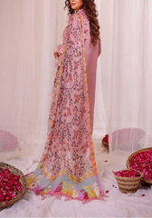 Grace Z-(S925)- Stitched Embroidered 3PC Lawn Dress With Printed Munar Dupatta.